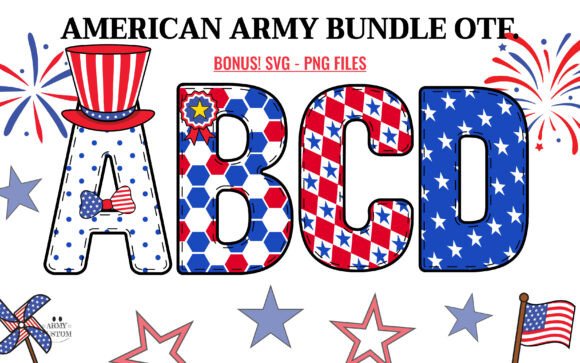American 4th of July Bundle Typeface for Crafters