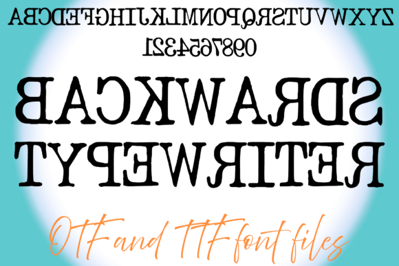 Backwards Typewriter Font for Editorial Design