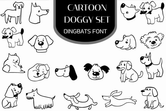 Cartoon Doggy Set: A Playful Typeface for Branding