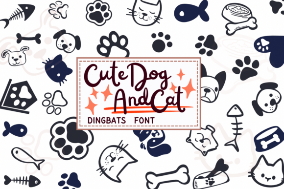 Cute Dog and Cat Font for Playful Branding