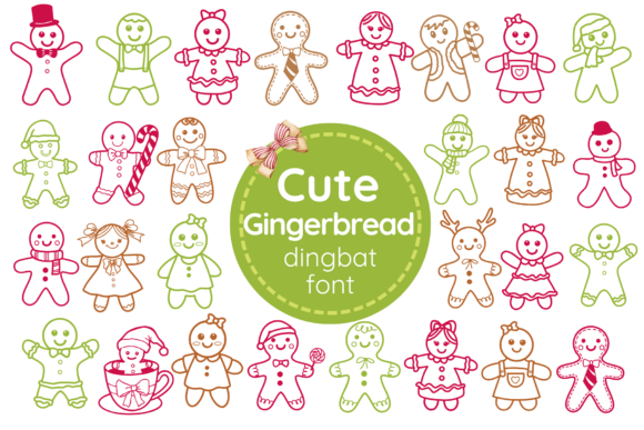 Cute Gingerbread Font for Festive Handmade Designs