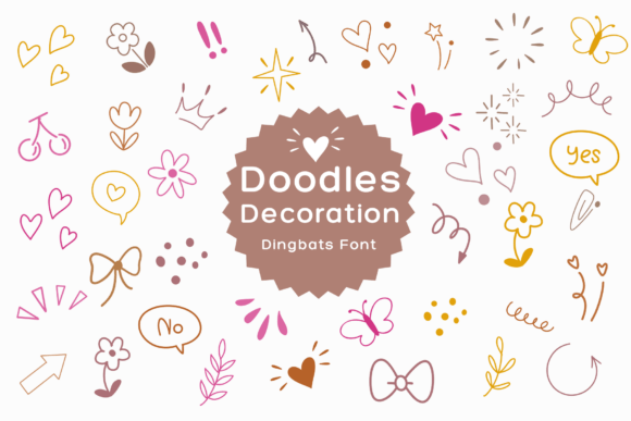 Doodle Decoration Font for Small Business Branding