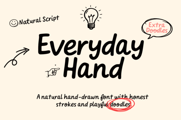 Everyday Hand: A Warm Script Font for Makers