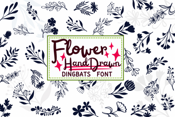 Flower Hand Drawn Font for Creative Makers