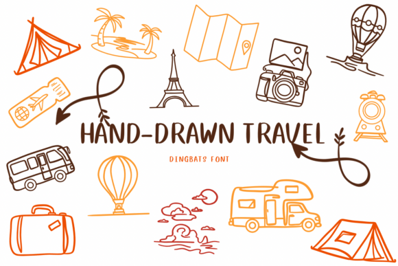 Hand-drawn Travel Typeface for Editorial Design