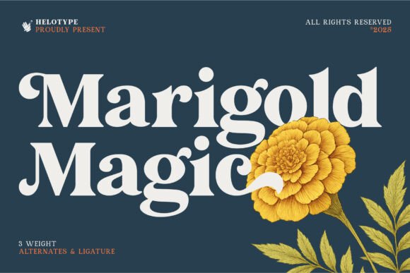 Marigold Magic: The Vintage Serif Font for Marketers