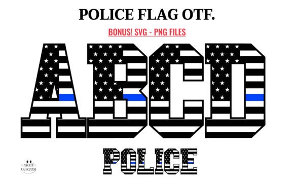 Police Flag Font for Bold Brand Identity