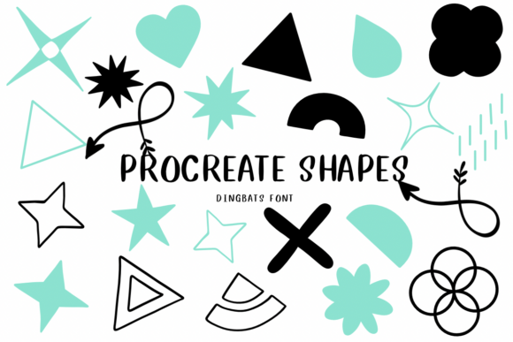 Procreate Shapes: A Playful Typeface for Editorial Design