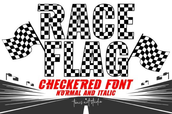 Race Flag Checkered Typeface for Bold Branding