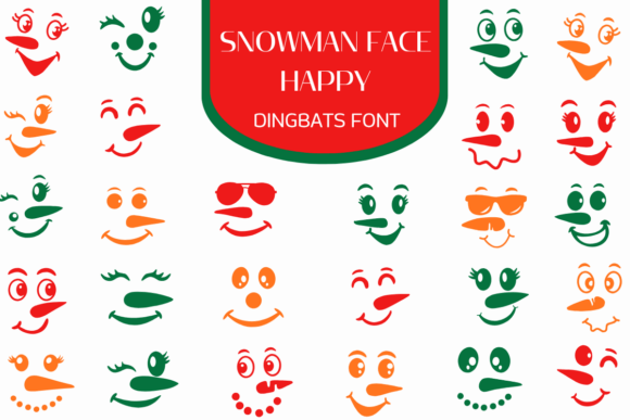 Snowman Face Happy: A Playful Dingbats Font for Creative Branding