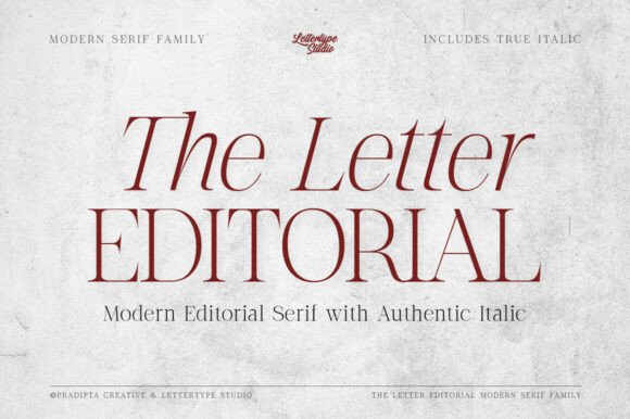 The Letter Editorial Serif Typeface for Web Design