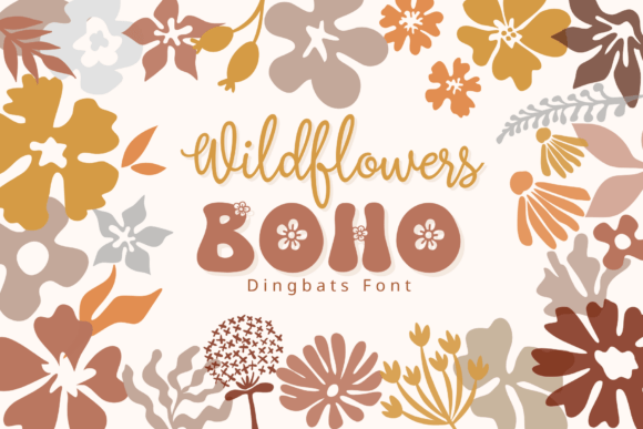 Wildflowers Boho Font for Digital Branding
