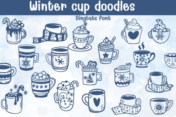 Winter Cup Doodles: A Playful Typeface for Editorial Charm