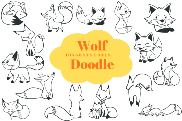 Wolf Doodle: A Sketch-Style Dingbats Font for Creative Design